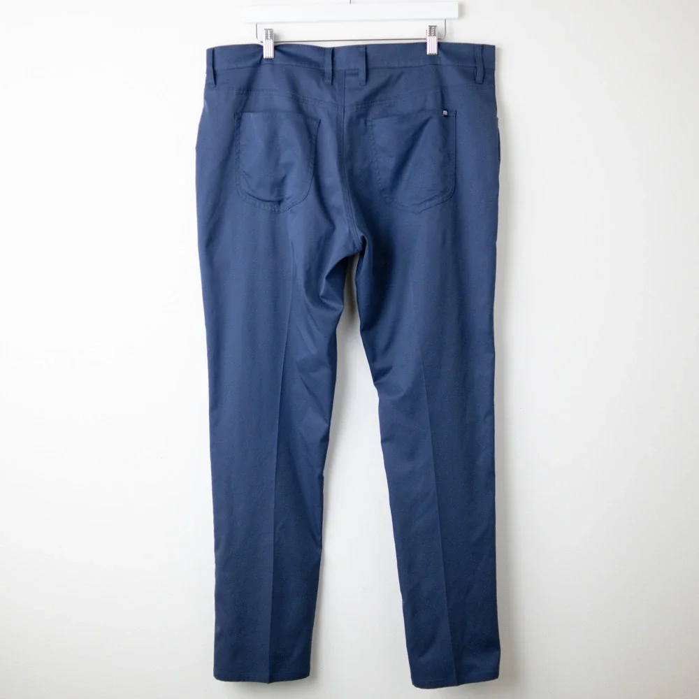 Travis Mathew Open To Close Pants Mens 38 Navy Performance Stretch 5 Pocket